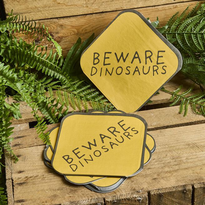 Beware Dinosaurs Paper Napkins - Pack of 16