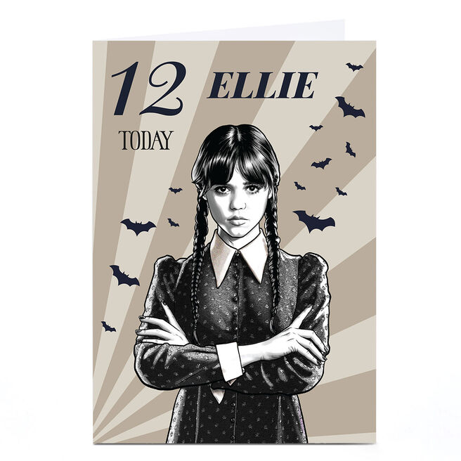 Personalised Birthday Card - Wednesday Name and Age