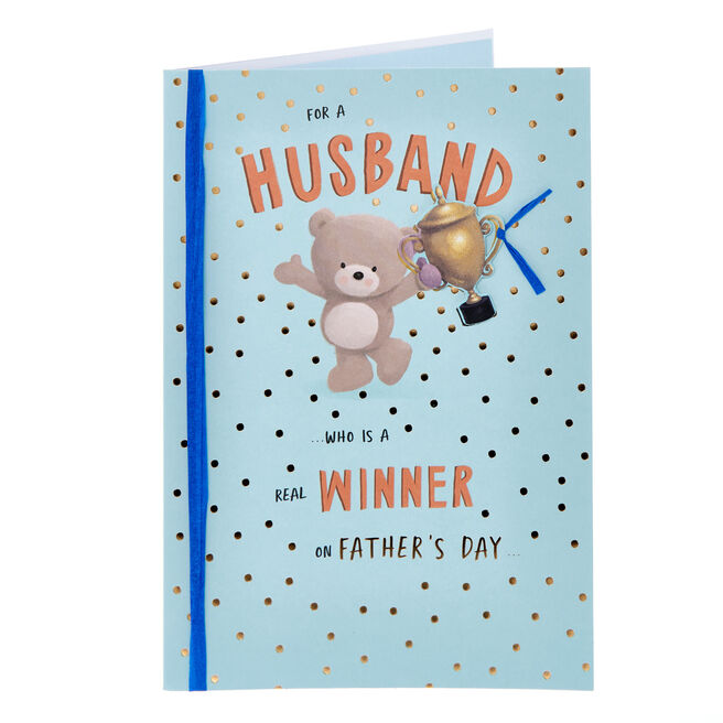 Husband Real Winner Hugs Father's Day Card