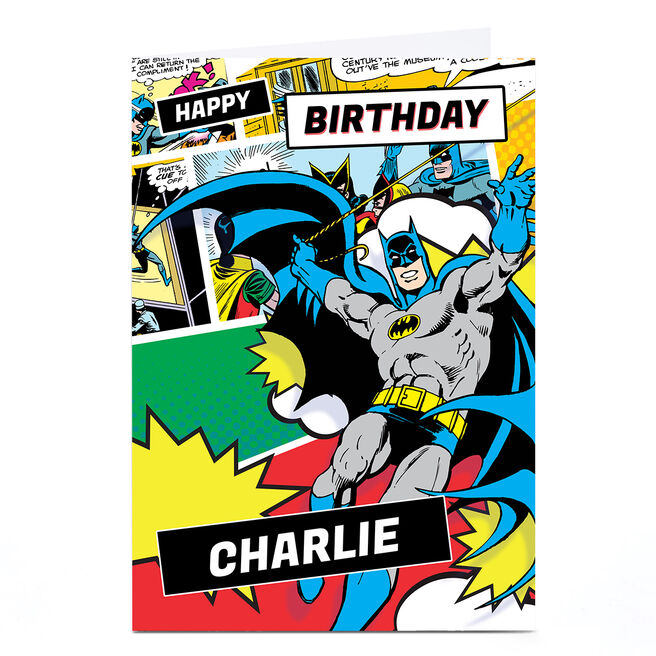 Personalised Batman Birthday Card - Comic Strip