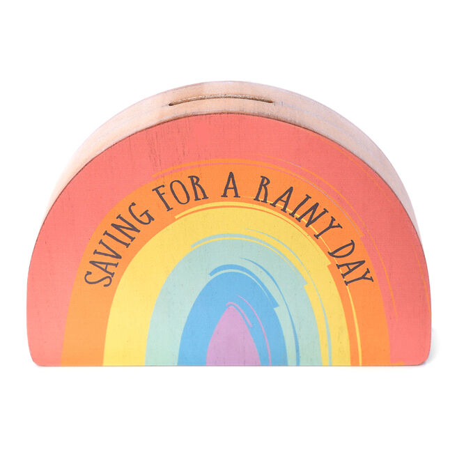 Saving For A Rainy Day Rainbow Money Box 