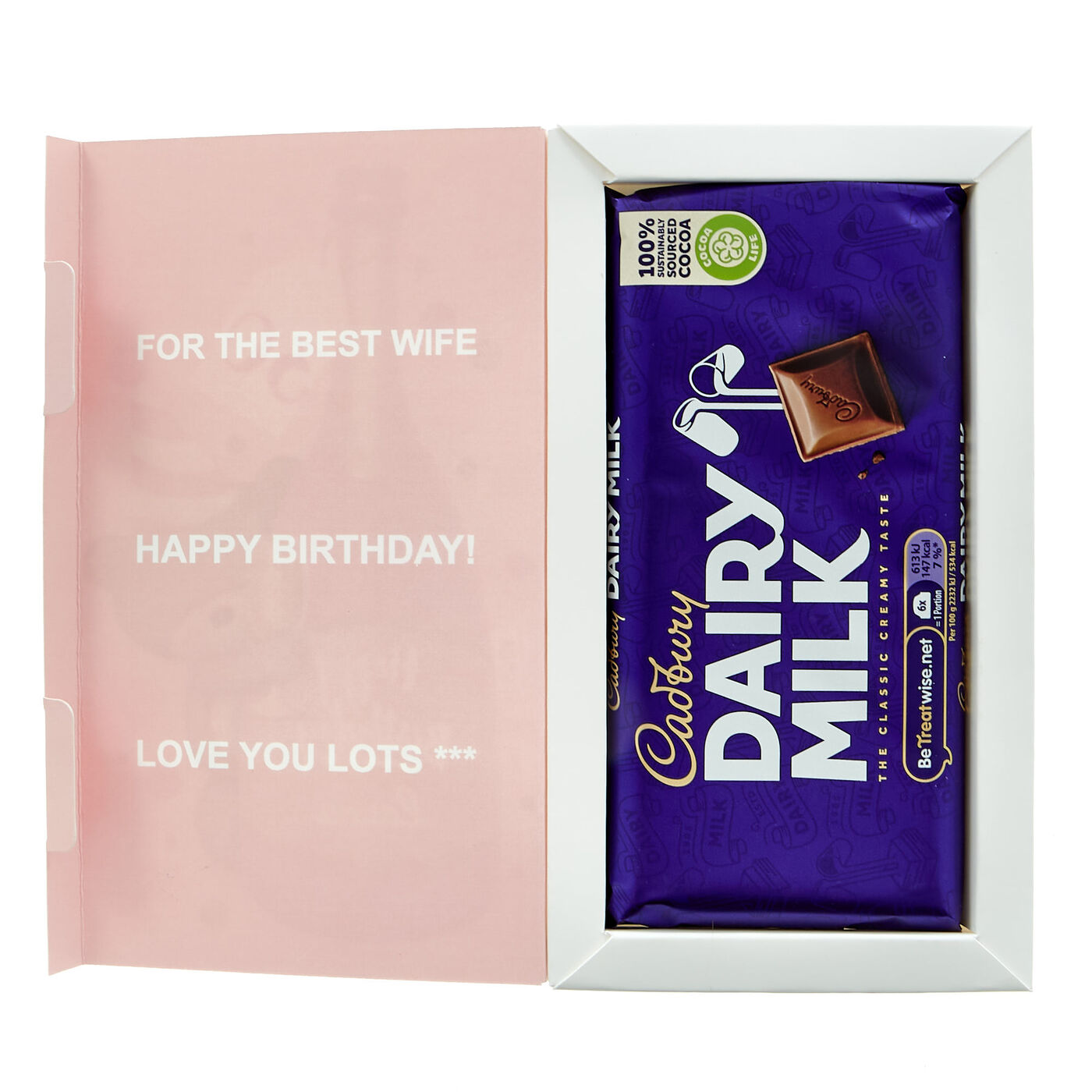 Buy Pink Champagne Cadbury Dairy Milk Chocolate Birthday Card (110g