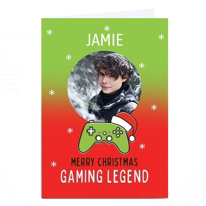 Photo Christmas Card - Gaming Legend