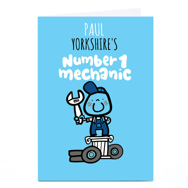 Personalised Fruitloops Card - Number One Mechanic