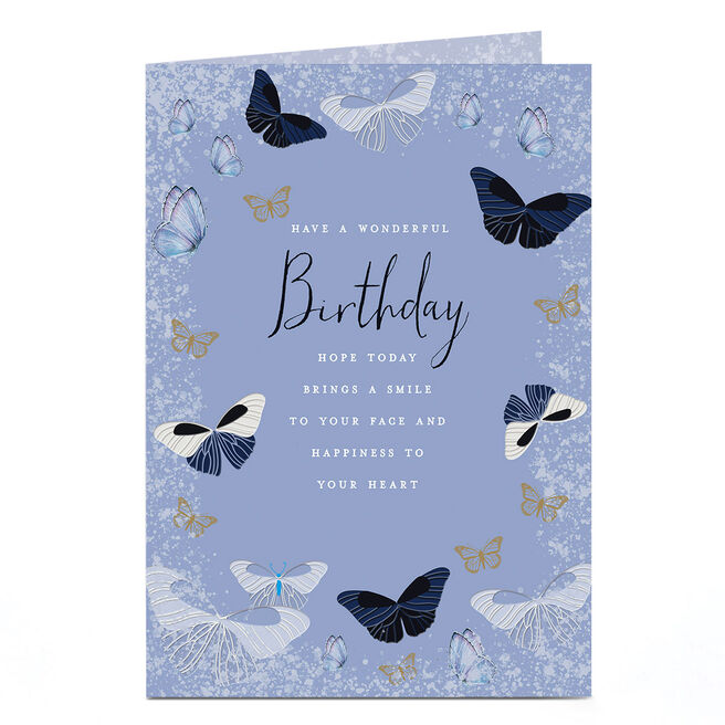 Birthday Card - Brings a Smile Butterflies