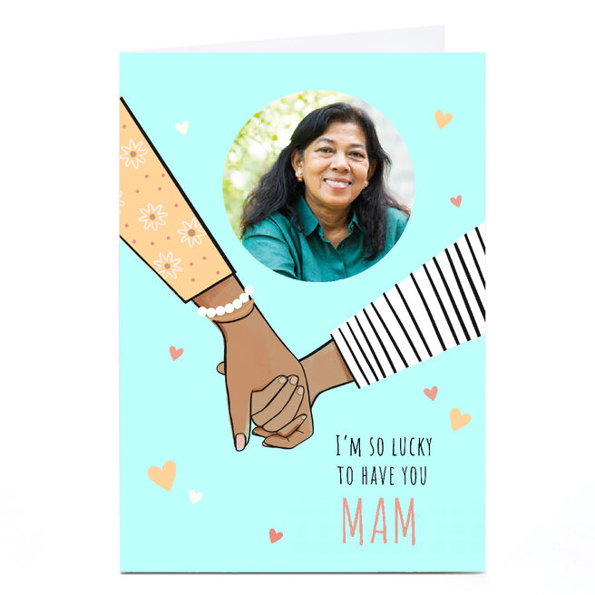 Personalised Mother's Day Card - Holding Hands - Mam