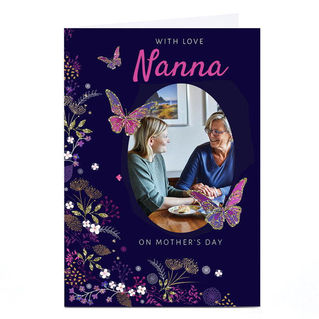 Photo Kerry Spurling Mother's Day Card - Nanna, Butterflies