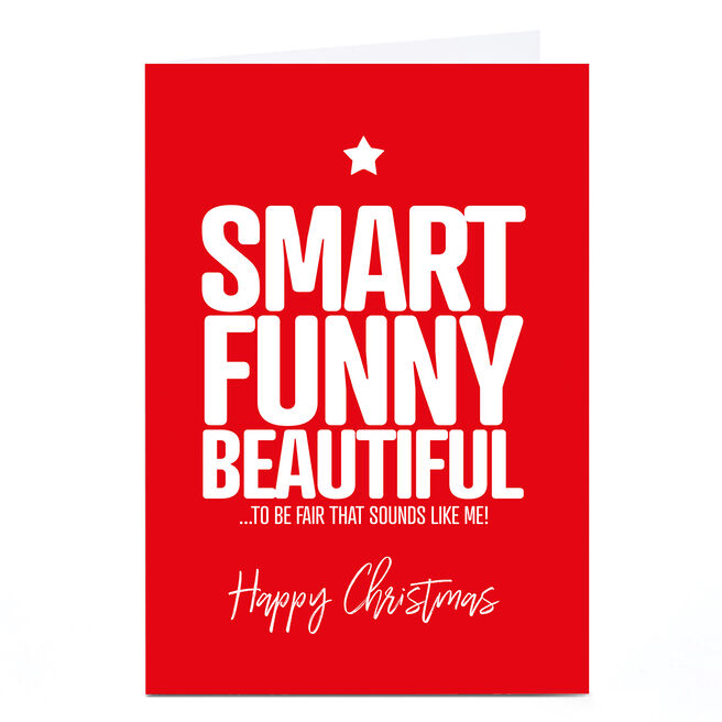 Personalised Punk Christmas Card - Smart Funny Beautiful