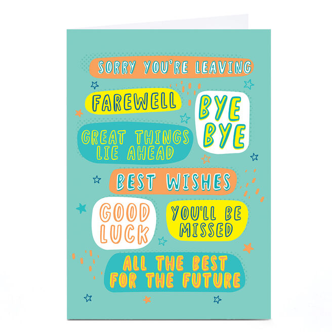 Personalised Leaving Card - Farewell Quotes