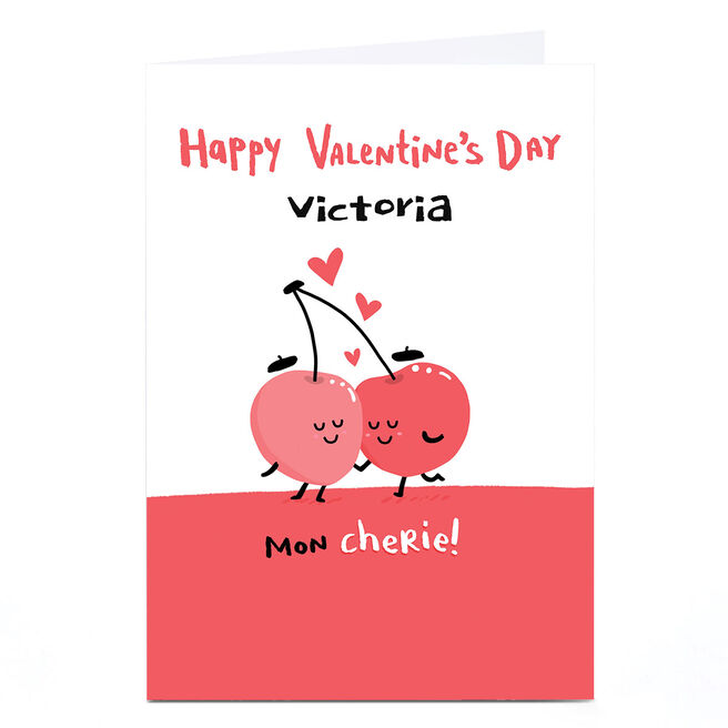 Personalised Hew Ma Valentine's Day Card - Mon Cherie