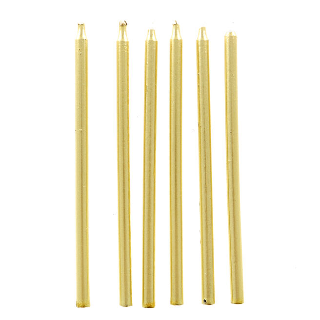 5-Inch Gold Party Candles - Pack Of 12
