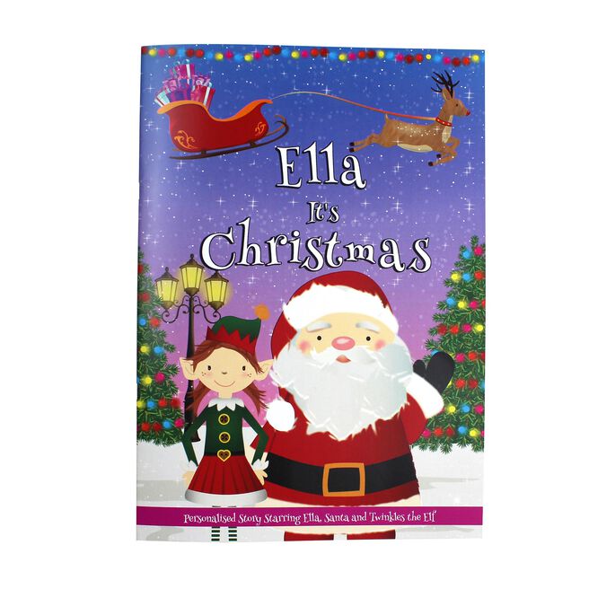 Personalised Girl's It's Christmas Story Book