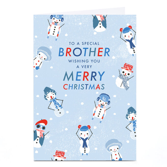 Personalised Rebecca Prinn Christmas Card - Brother