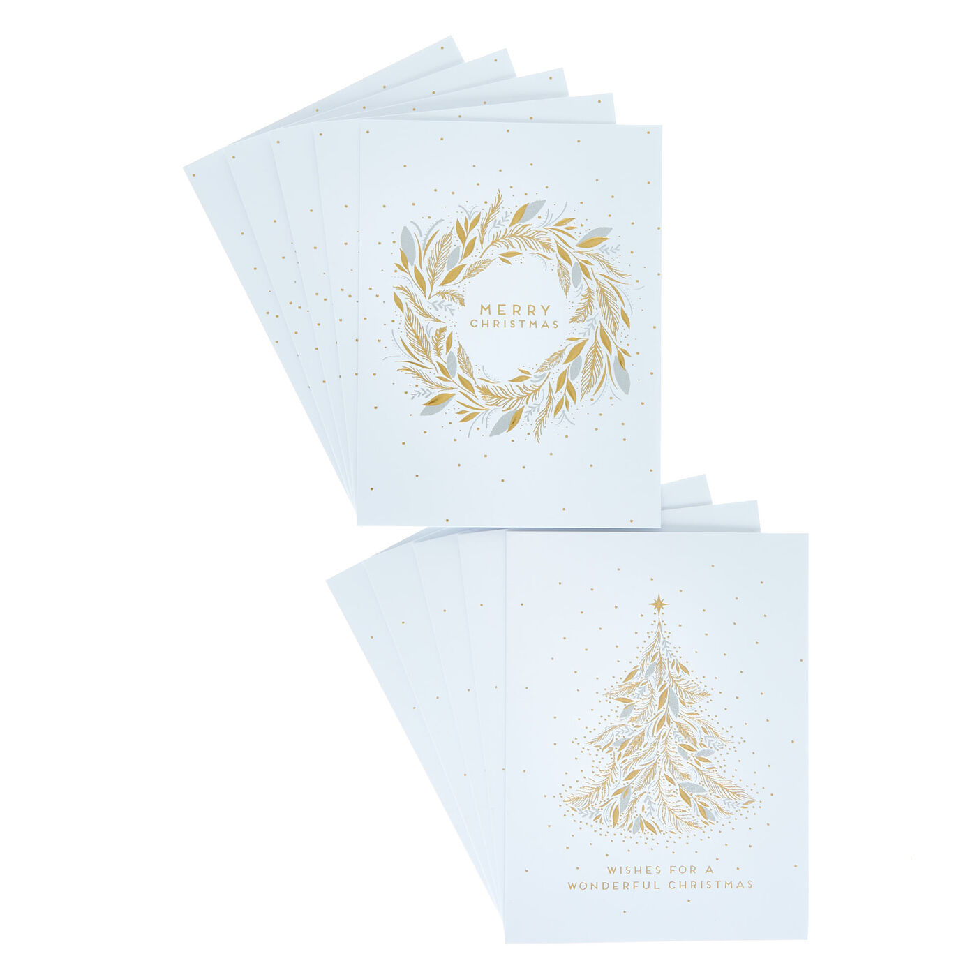 Buy 10 Deluxe Boxed Charity Christmas Cards - Wreath & tree (2 Designs ...