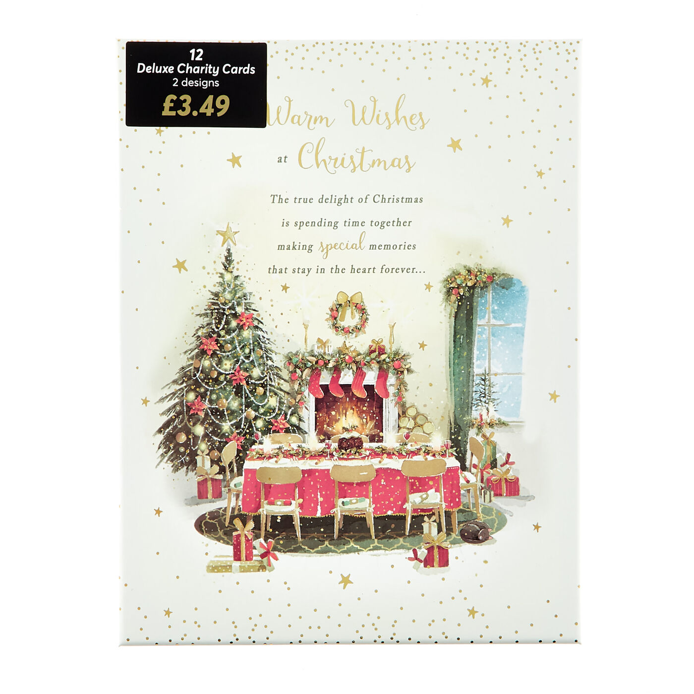 Buy 12 Deluxe Charity Boxed Christmas Cards - Festive Scenes (2 Designs ...
