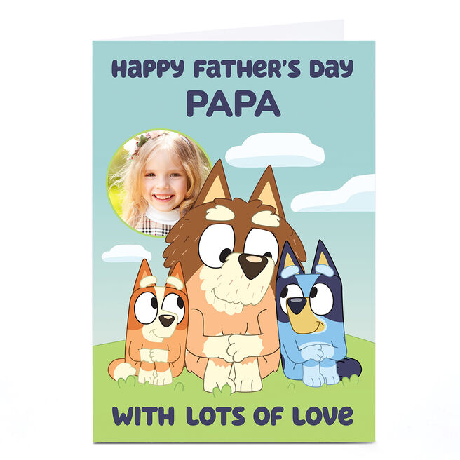 Photo Bluey Father's Day Card - Papa