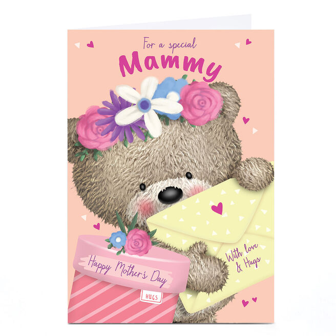 Personalised Hugs Mother's Day Card - Present from Hugs, Mammy