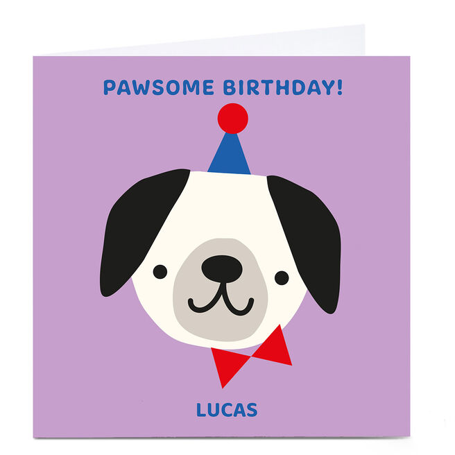 Personalised Cut Outs Birthday Card - Birthday Dog