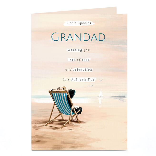 Personalised Father's Day Card - Rest And Relaxation, Grandad