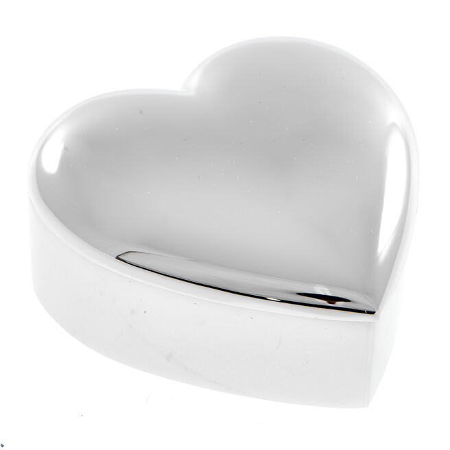 Silver Plated Heart Trinket Box