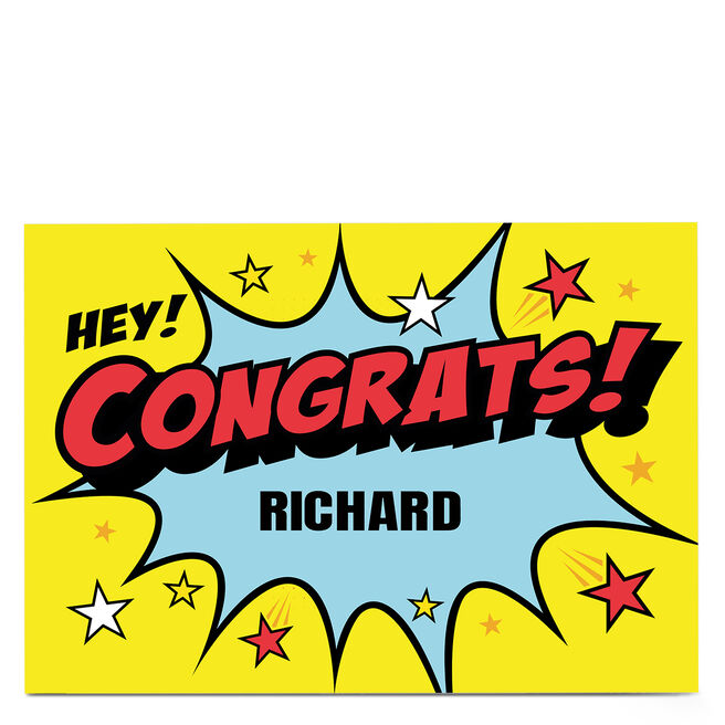 Personalised Hello Munki Congratulations Card - Comic Book