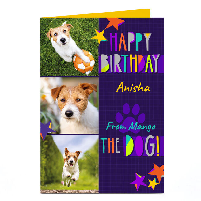 Personalised Pet Day Photo Card - The Dog!