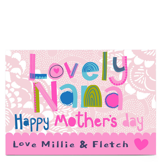 Personalised Bev Hopwood Mother's Day Card - Lovely Nana