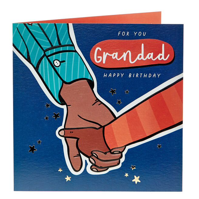Grandad Holding Hands Birthday Card