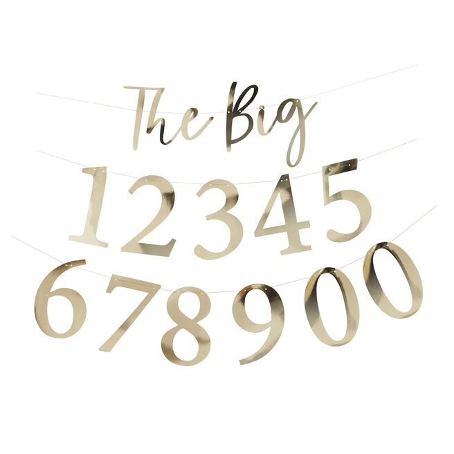 Gold The Big Milestone Customisable Card Banner