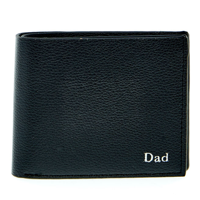 Dad Black Faux Leather Wallet