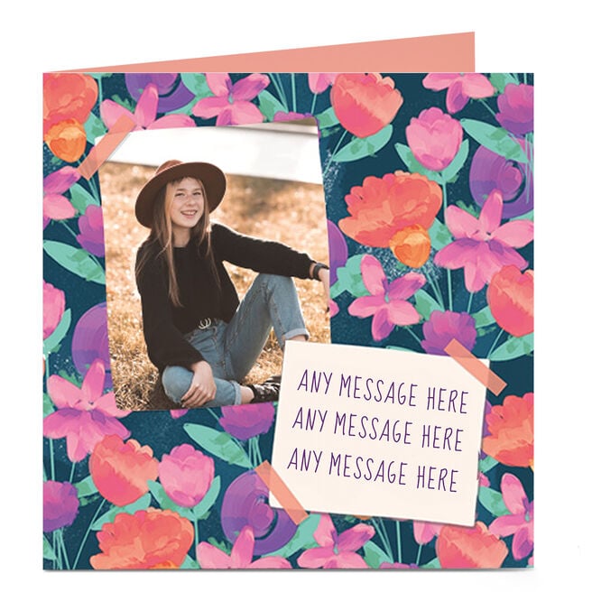 Photo Card - Any Message Floral