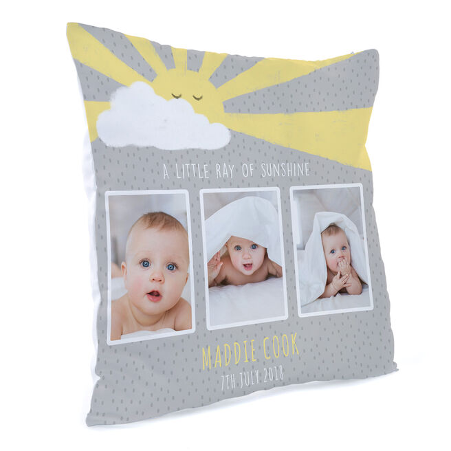 Personalised Photo Cushion - Little Ray Of Sunshine