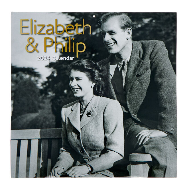 Elizabeth & Philip 2024 Square Calendar