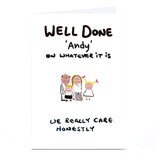 Personalised Do Something David Card - Well Done