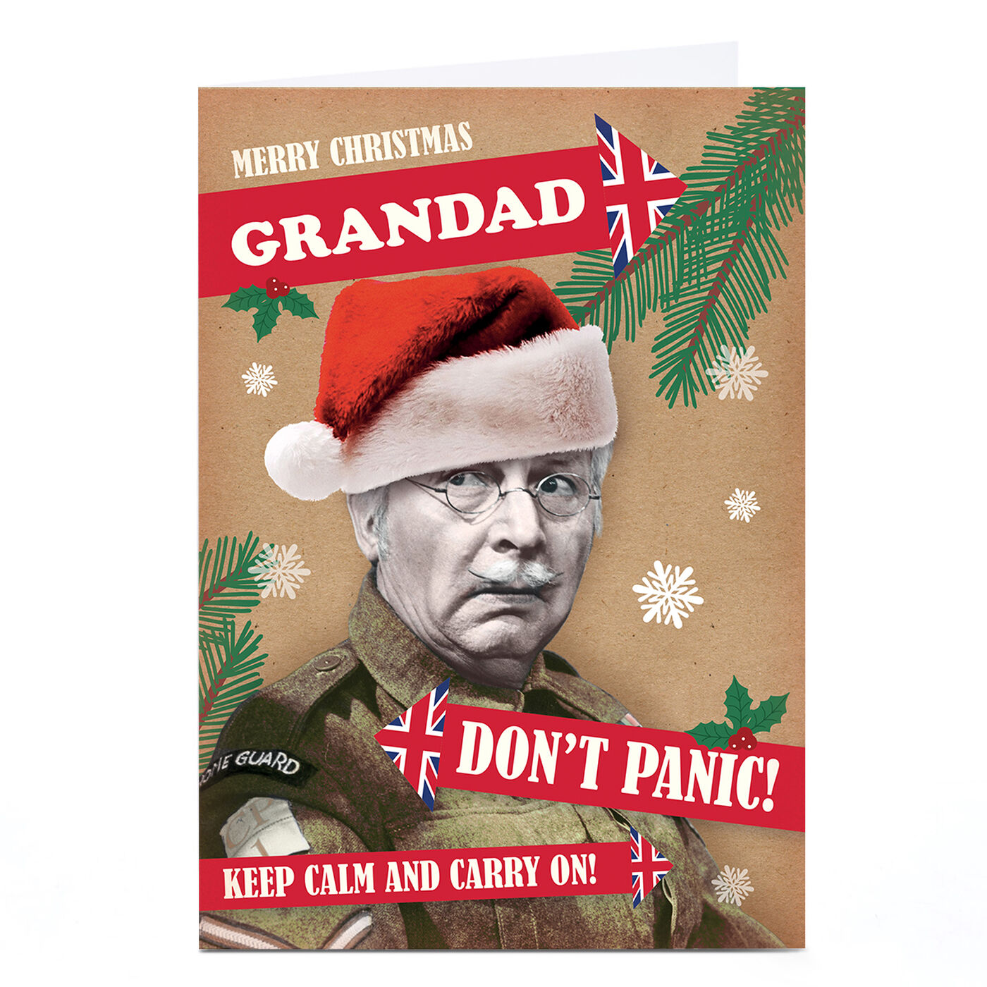 Buy Personalised Dad's Army Christmas Card Don't Panic! for GBP 2.29 Card Factory UK