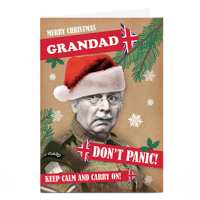 Personalised Dad's Army Christmas Card - Don't Panic!