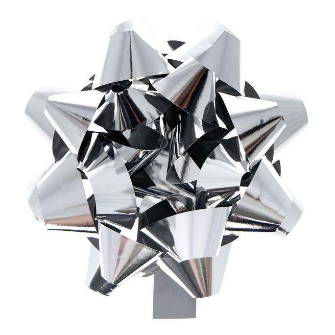 Giant Silver Foil Gift Bow