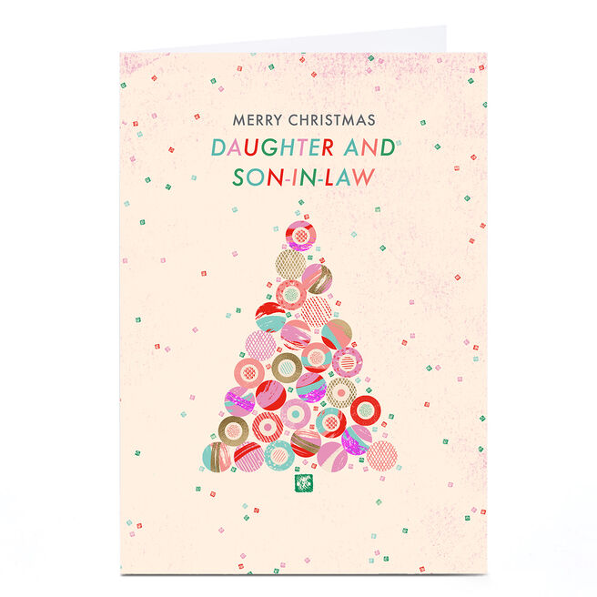 Personalised Rebecca Prinn Christmas Card - Daughter & Son-in-Law Tree