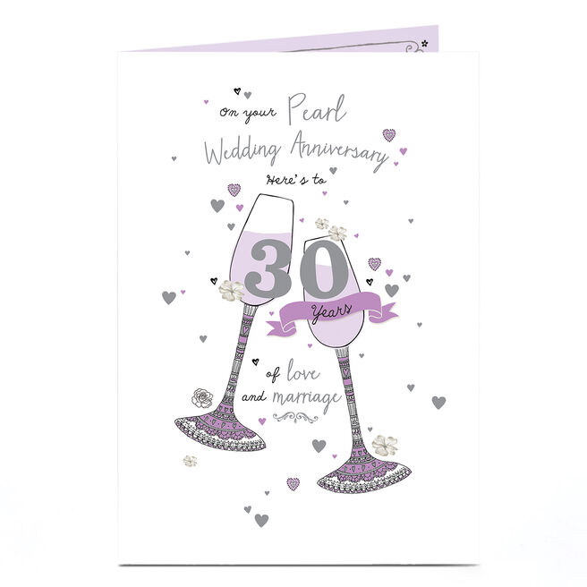 30th Anniversary Card - On Your Pearl Wedding Anniversary