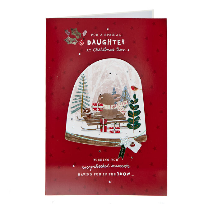 Daughter Rosy-Cheeked Moments Christmas Card