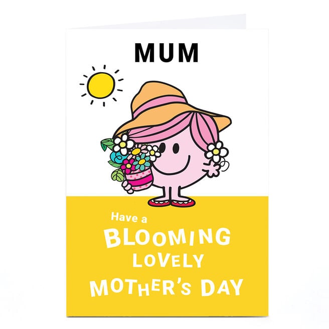 Personalised Mr Men & Little Miss Mother's Day Card - Have a Blooming Lovely Day