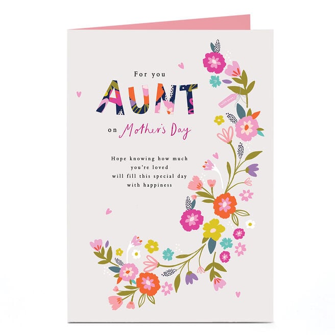 Mother's Day Card - Knowing How Much You're Loved, Aunt