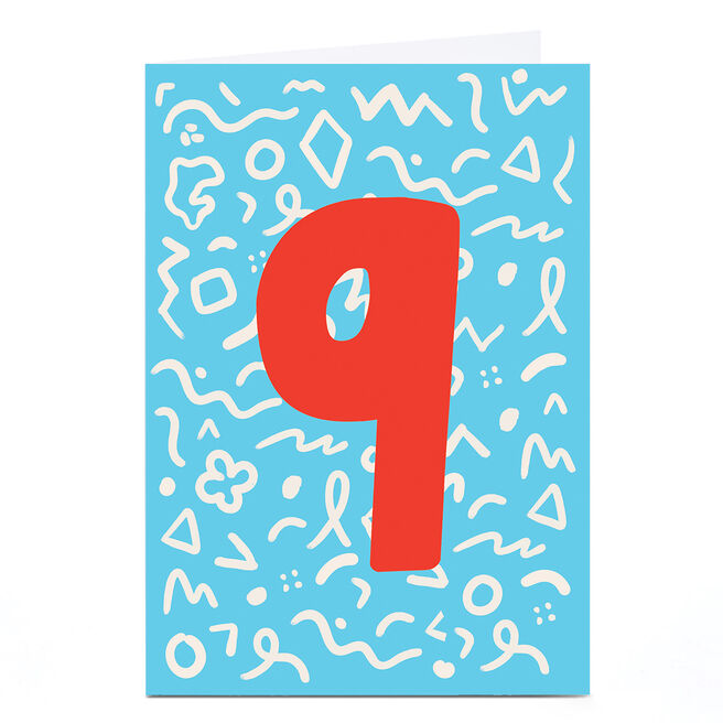 9th Birthday Card - Colourful Doodles