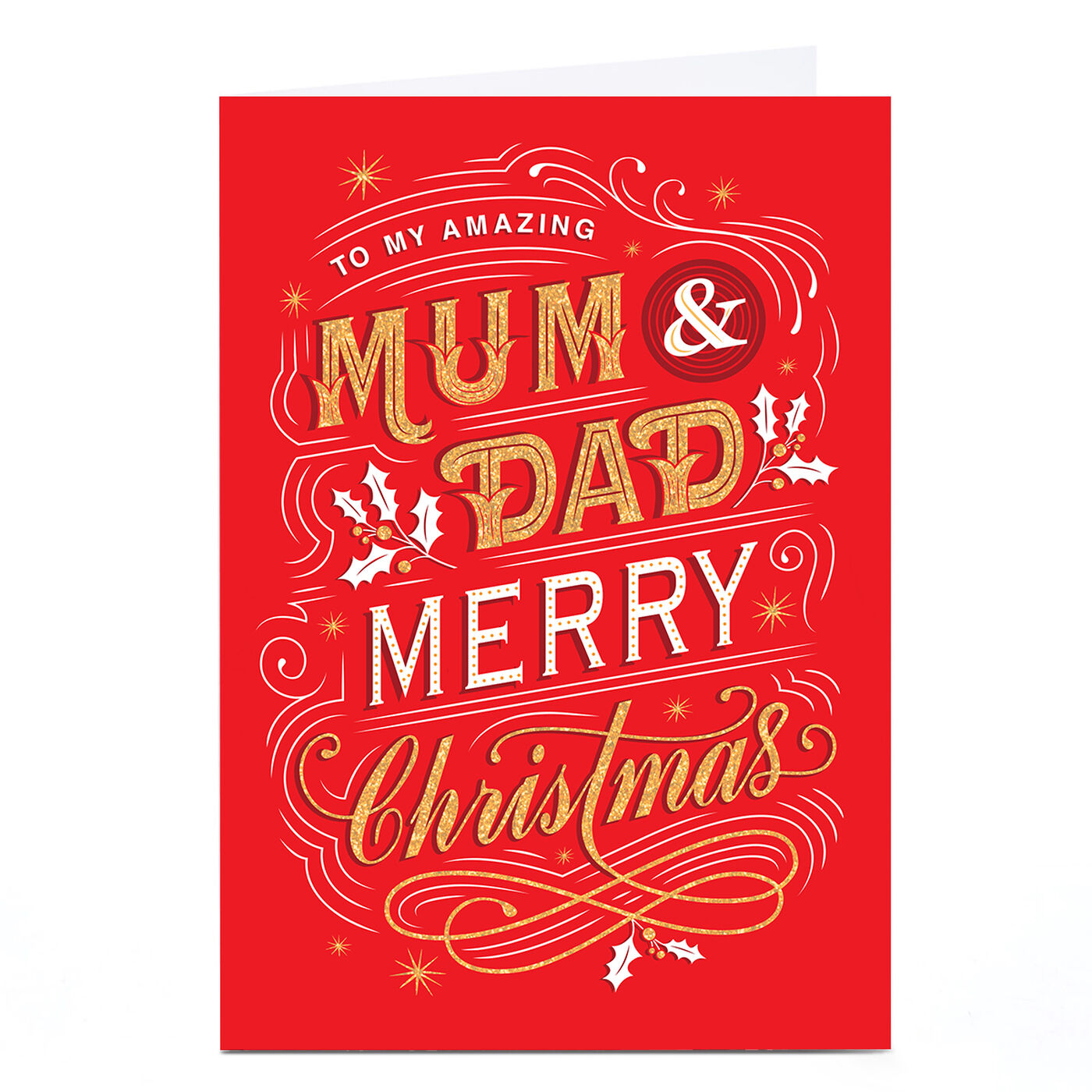 Buy Personalised Dalia Clark Christmas Card Amazing Mum & Dad for GBP