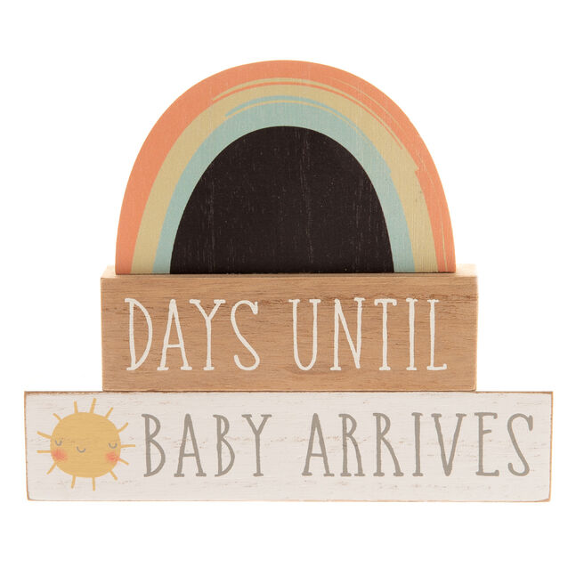 Baby Countdown Wooden Standing Plaque