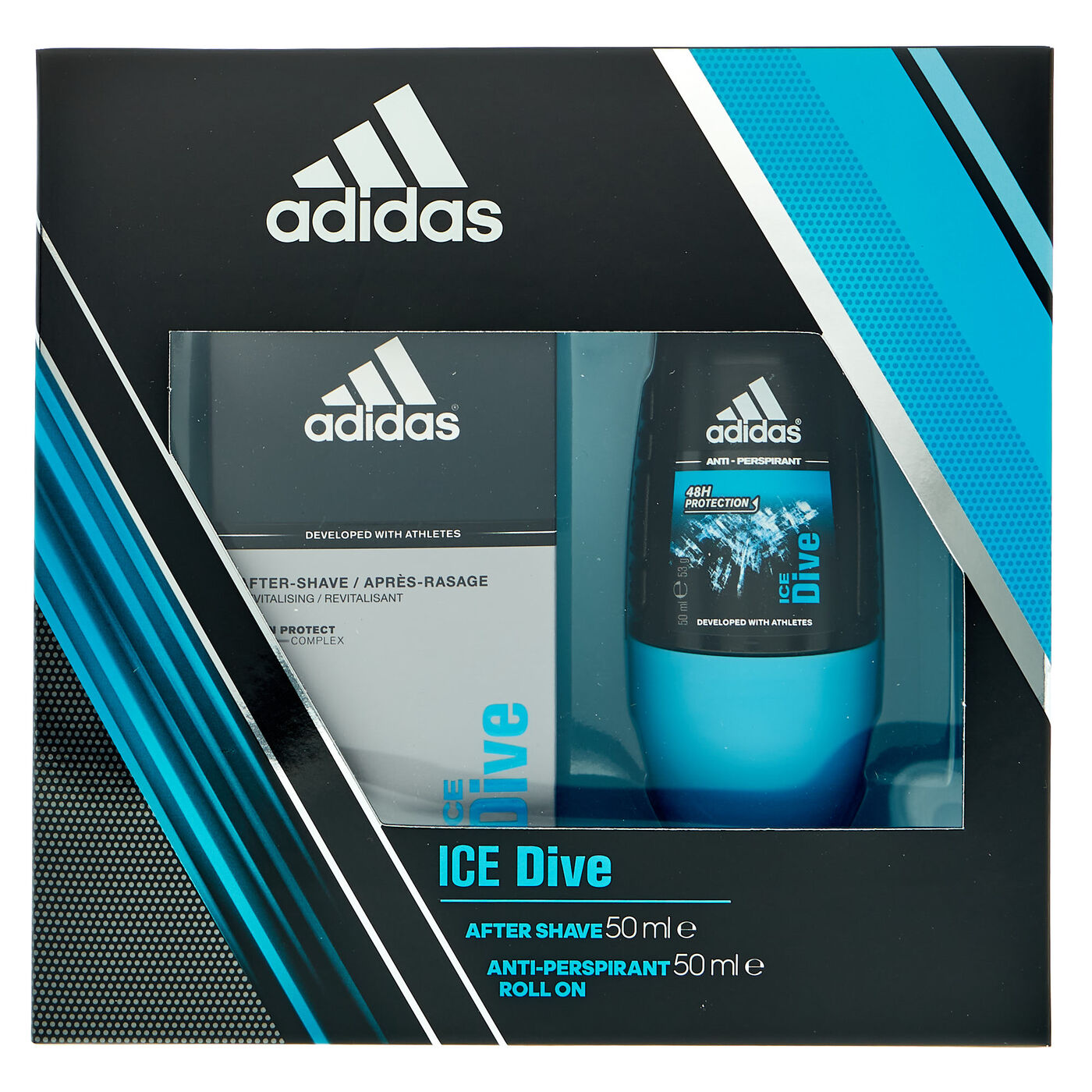Buy Adidas Ice Dive Aftershave & Deodorant RollOn Gift Set for GBP 6.