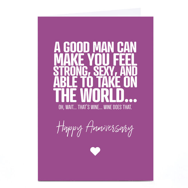 Personalised Punk Cards Anniversary Card - That's Wine