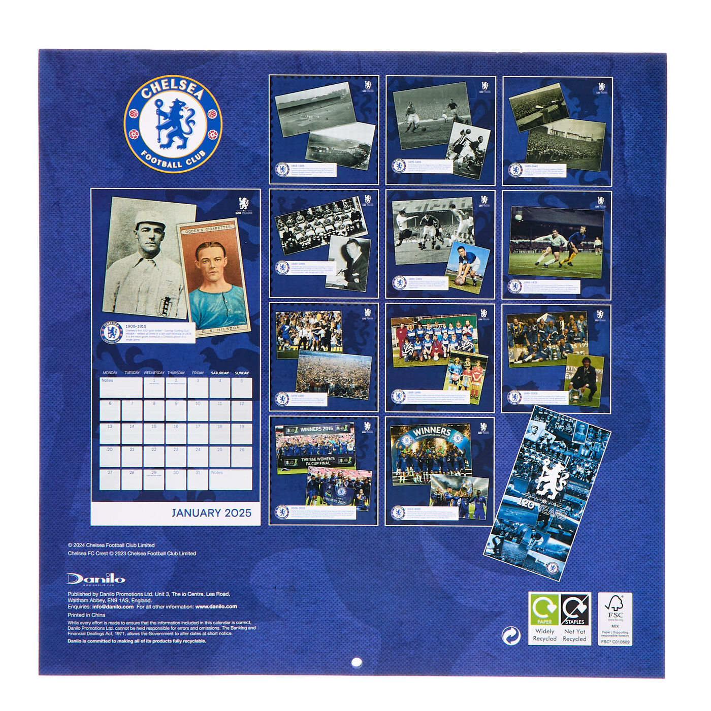 Buy Chelsea 2025 Limited Edition Calendar & Musical Collectors Gift Set