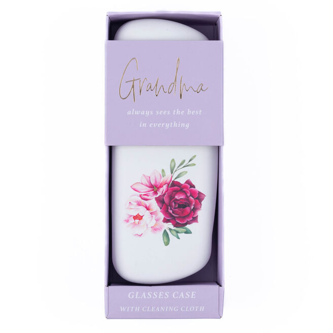 Grandma Floral Glasses Case & Cleaning Cloth
