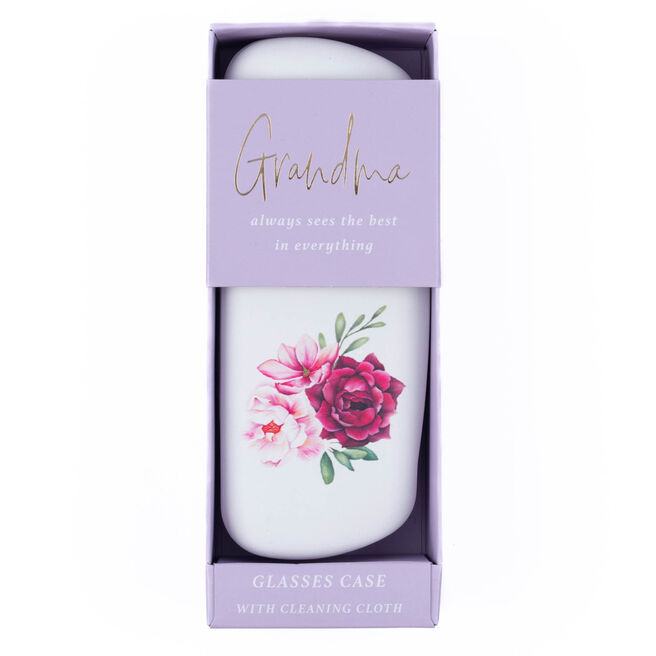 Grandma Floral Glasses Case & Cleaning Cloth, Grandma Floral Glasses Case & Cleaning Cloth